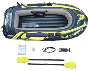 Jilani Vinyl PVC Inflatable Fishing Rescue Boat (236 x 114 x41 cm ...