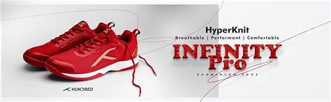 Hundred Mens Infinity Pro Badminton Shoes (Non Marking) Also Perfect ...