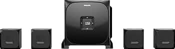 Philips Audio SPA8170B 4.1Ch 100W Bluetooth Multimedia Speaker with ...