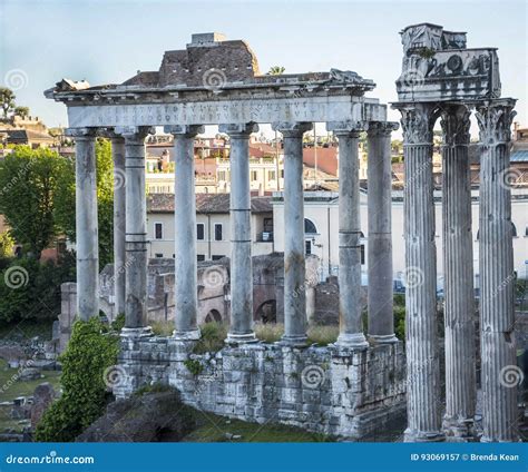 The Temple of Jupiter in the Ancient Forum of the City of Rome Italy ...