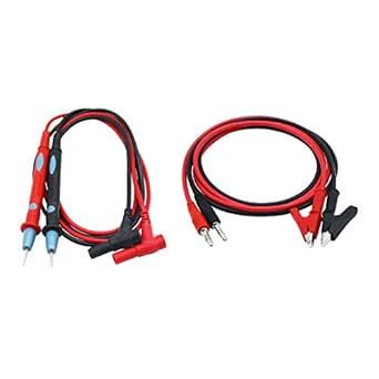Multimeter Test Leads 1 Pair 15A Banana Plug to Alligator Clip Test ...