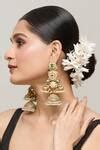 Buy Gold Plated Stone Studded Jhumka Earrings by Chaotiq By Arti Online ...