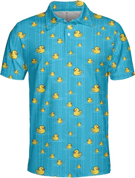 Funny Golf Shirts for Men Rubber Duck Polo Shirts sold by Dennis ...