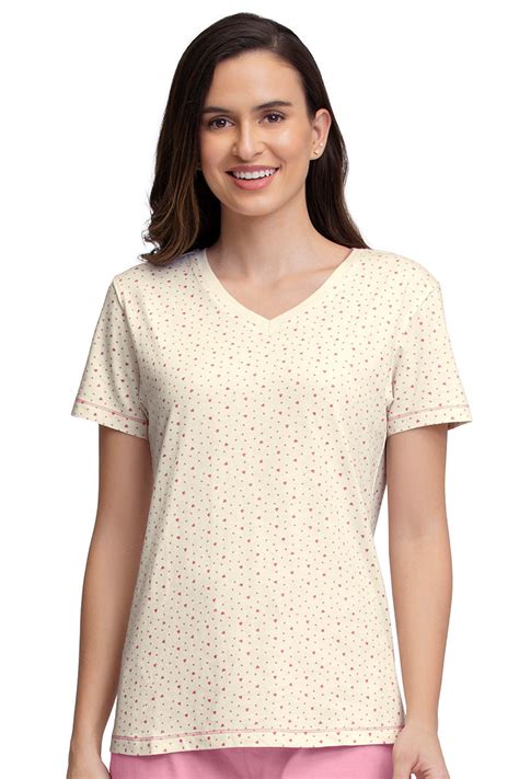 Buy V-Neck Sleep Tee - Ditsy Heart Pr | amanté