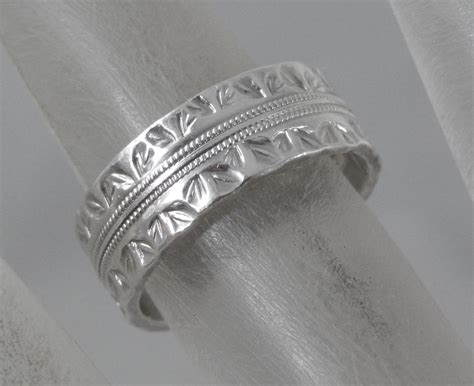 Mid Century Sterling Silver 6.2mm Wedding Band Ring 4… - Gem