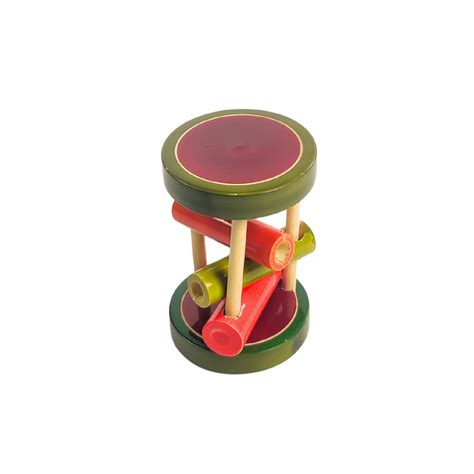 Classic Wooden Drum Rattle By Channapatna Toys
