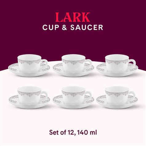 Larah by Borosil Lark Cup n Saucers Set at Best Price Online in India ...
