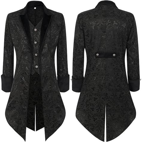 Steampunk 18e Eeuw 17e Eeuw Mantel Tuxedo Staartmantel Vampier Effen ...