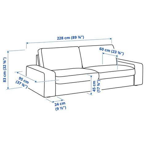 KIVIK 3-seat sofa, Kelinge grey-turquoise - IKEA