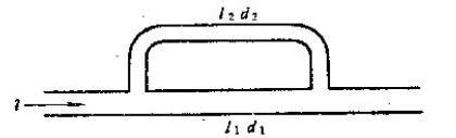 试求如图1－43所示两并联管路中的流量各为多少?已知总流量q=25L／min,d1=50mm,d2=100mm,l1=30m,l2=50m ...