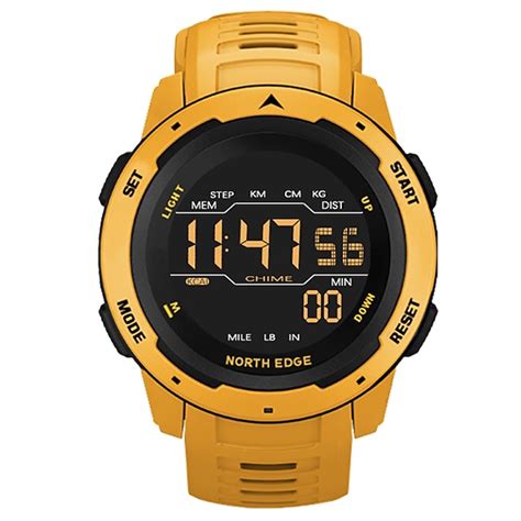 Men Digital Watch Men's Sports Watches Dual Time Pedometer Alarm Clock ...