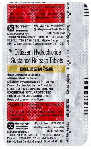 Dilzem 90 Mg Tablet Sr 15 - Uses, Side Effects, Dosage, Price | Truemeds