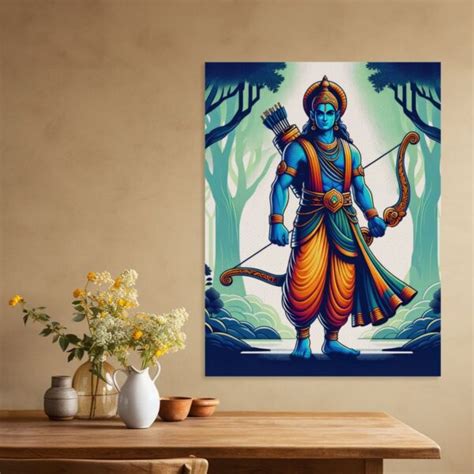 Lord Shri Ram Portrait, Canvas Art for Wall - Magicdecor®