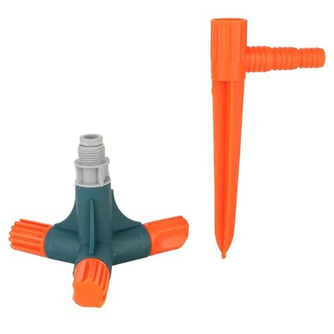 360° Rotating Water Sprinkler with Ground Insertion Rod for Garden
