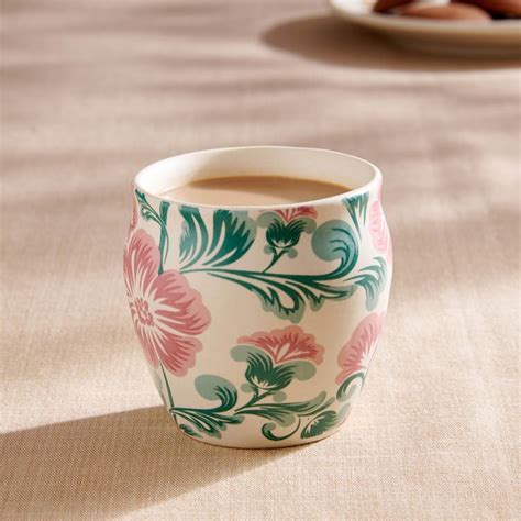 Buy Corsica Mohar Stoneware Printed Kulhad - 180ml from Corsica by Home ...