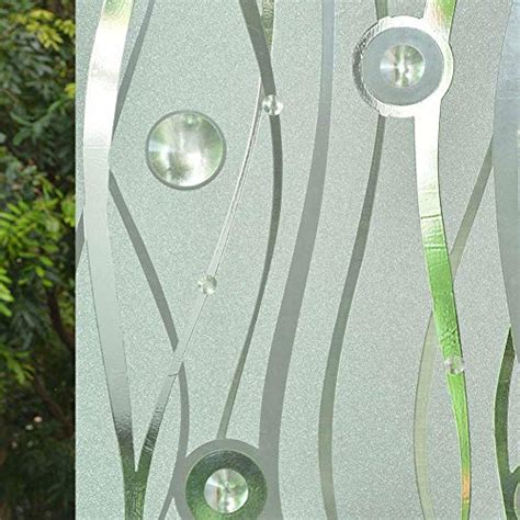 Buy VSUDO 17.7" x 157.5" No Glue Static Cling Privacy Window Film, Wave ...