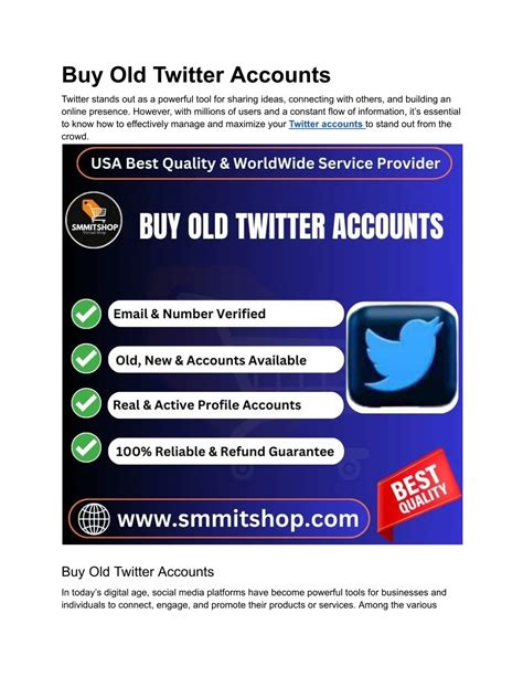 PPT - Buy Old Twitter Accounts PowerPoint Presentation, free download ...