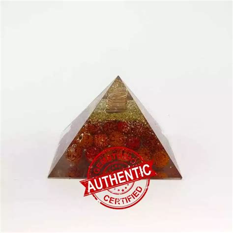 Coil Quartz Orgone Pyramid with Rudraksha Beads – Gemobia