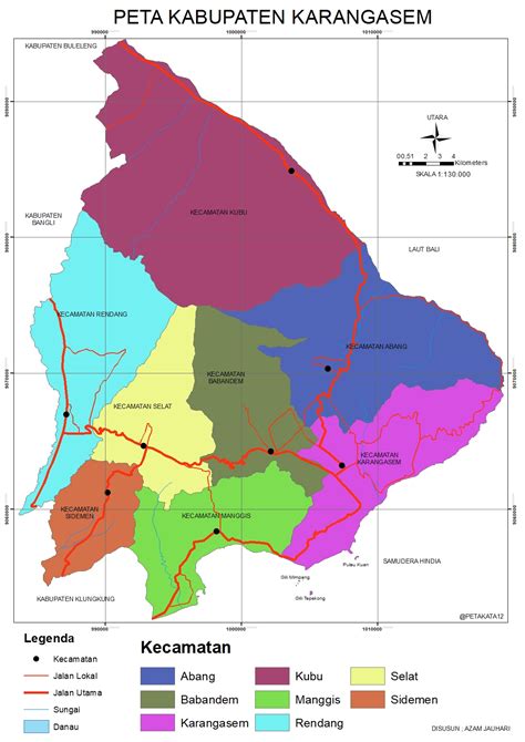 PETA KABUPATEN KARANGASEM