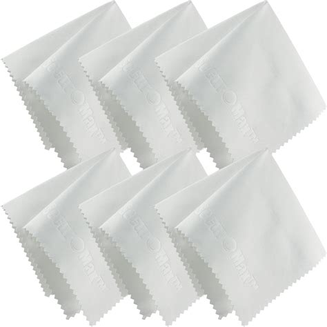 White Microfiber Cleaning Cloth 7x7 inch (6 Pack) for Lens, Eyeglasses ...
