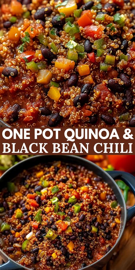 One-Pot Quinoa and Black Bean Chili | Recipe | Whole food recipes, Bean ...