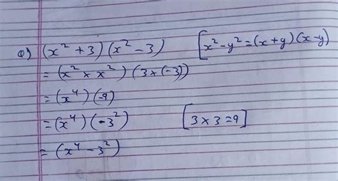 find the product using suitable identities [tex](x { }^{2} + 3)(x {}^{2 ...