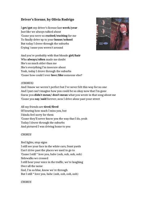 Image result for Driver Lessons Song