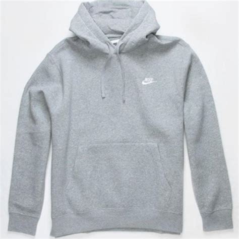 Grey nike hoodie size M men's - Depop