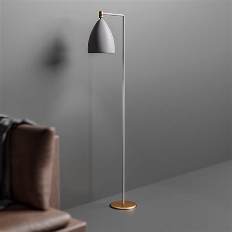 Spot Floor Lamp - Gray and Gold | Floor Lamps models | BlenderKit