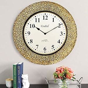 Buy Craftel 18 inches Antique Heavy Embossed Brass Metal Fitted Vintage ...