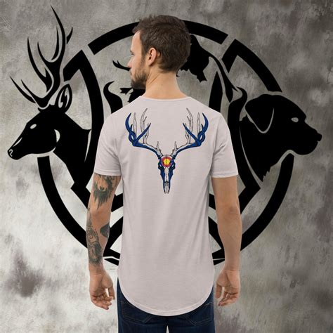 CO MULE DEER Men’s Curved Hem T-Shirt – Windsor Wildlife