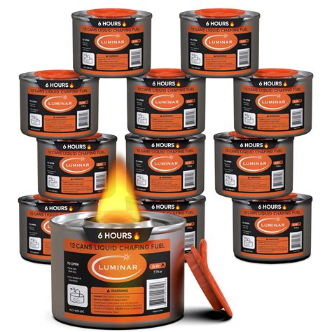 Amazon.com: Luminar Resealable-Wick Chafing Fuel Cans, 12 Pack, 6 Hour ...