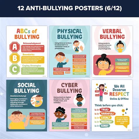 Decorably 12 Anti Bullying Posters for Classroom - Nepal | Ubuy