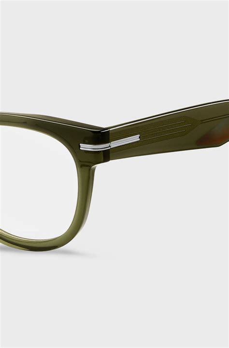 BOSS - Green-acetate optical frames with silver-tone hinges - Green