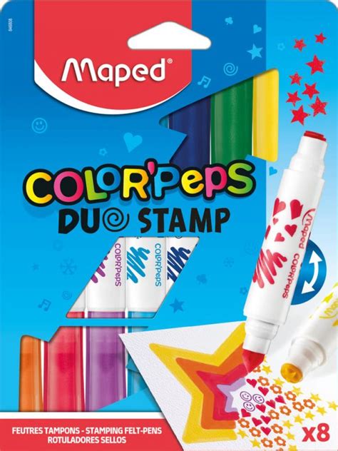 FELT PENS COLORPEPS DUO STAMP X8 CARDBOARD BOX – Maped India