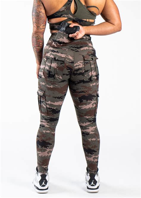 Concealed Carry Leggings | Green Camo | Curves N Combatboots
