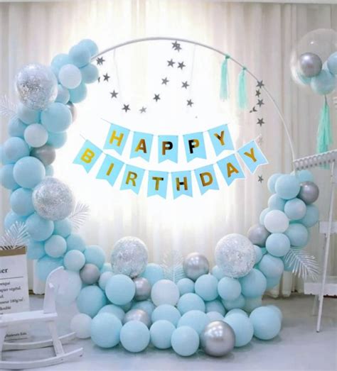 Flipkart.com | Alaina Solid Happy Birthday Banner Balloons Kit 58 Pcs ...