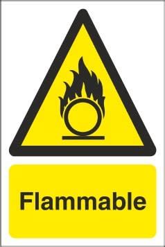 SRGInfotech PVC Waterproof Sticker |flammable safety sign |SIZE: 160mm ...