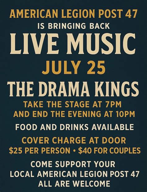 Legion Dance, 500 E Pine St, Ponchatoula, 25 July 2025 | AllEvents