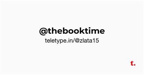 @thebooktime — Teletype