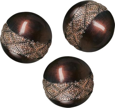 Amazon.com: Creative Scents Dublin Brown 3” Decorative Balls - Set of 3 ...