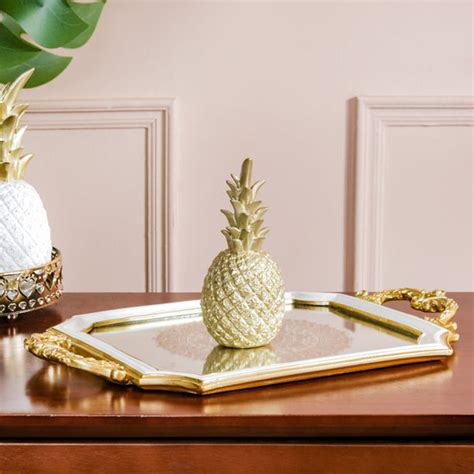 Pineapple Decor Golden Small Online - Premium Decor Object | Nestasia