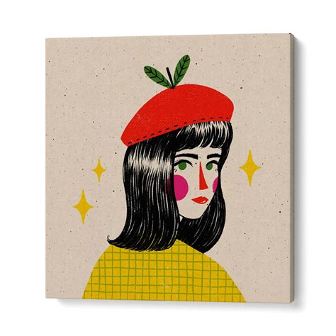 Apple Beret Portraits by Julia Leister Art Print – Asianmonk