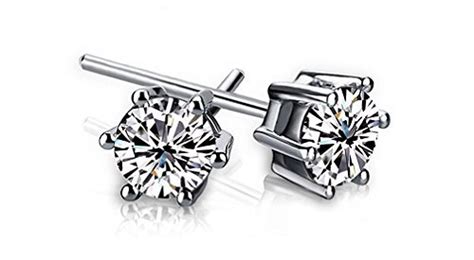 Buy Fabula by OOMPH Jewellery Pair of Silver Color Round Cubic Zirconia ...