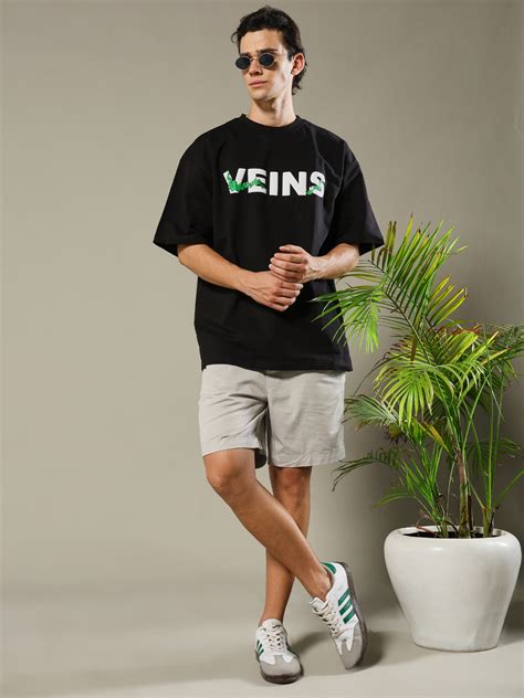 Ice In My Veins Puff Printed Men Oversized Terry T-shirt | PRONK – pronk.in