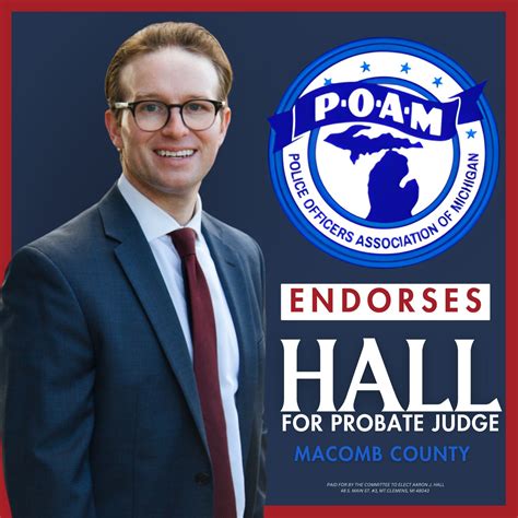 Aaron J. Hall for Macomb County Probate Court Judge