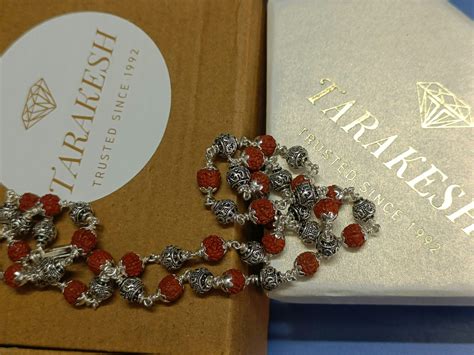Pure Silver Rudraksha Chain : Omkar Edition