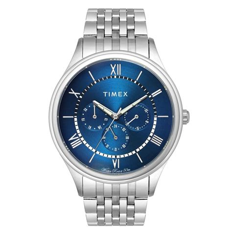 Timex Fashion Men's Blue Dial Round Case Multifunction Function Watch