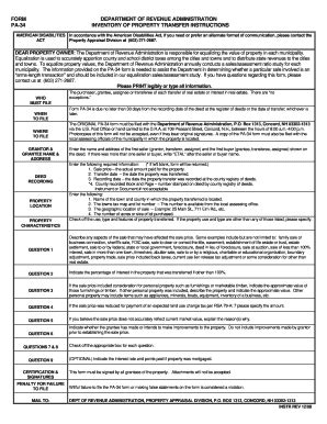 Fillable Online revenue nh FORM PA-34 DEPARTMENT OF REVENUE ...