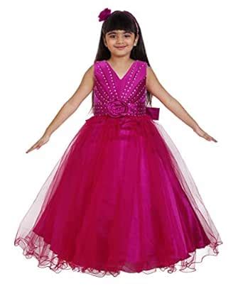 Buy Maybemine Girls Kids Princess Dress Pink at Amazon.in